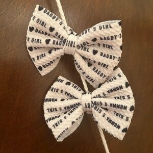 Mom’s girl girl Daddy’s girl bow set